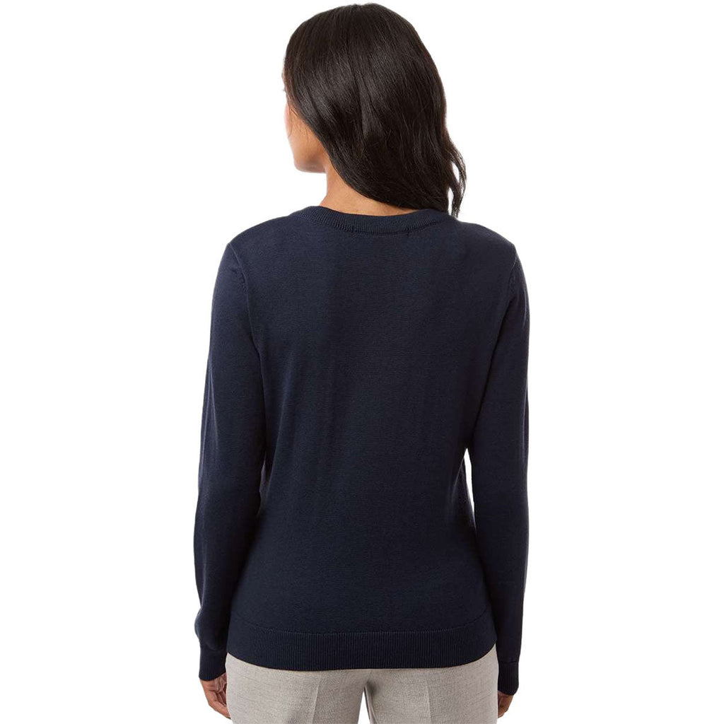 Devon & Jones Women's Navy New Classics V-Neck Sweater