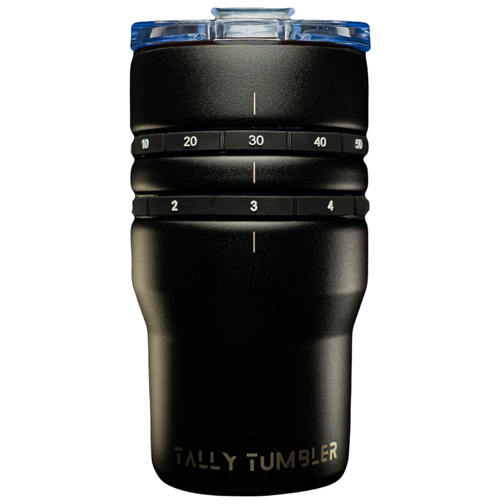 Tally Tumbler Black 4-in-1 Can Cooler & Scorekeeper 14oz.
