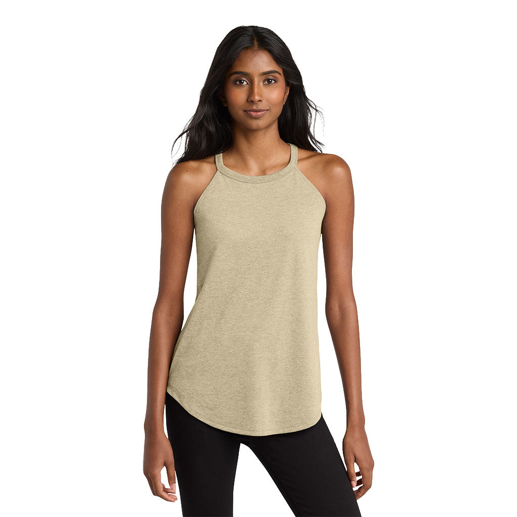 District Women's Desert Tan Heather Perfect Tri Rocker Tank
