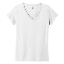 District Women's White The Concert Tee V-Neck