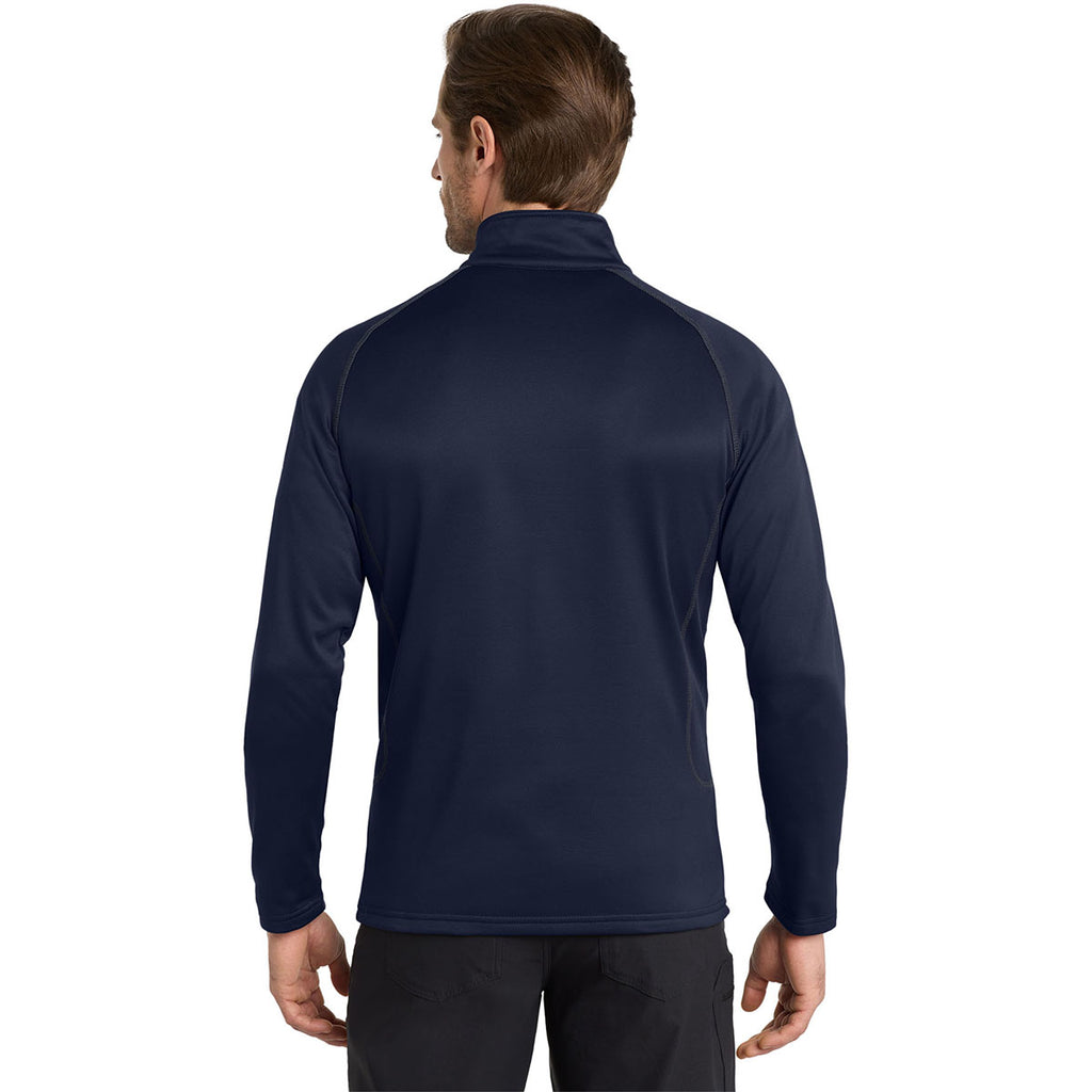 Eddie Bauer Men's River Blue Navy 1/2-Zip Base Layer Fleece