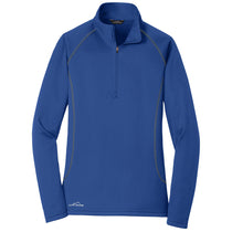 Eddie Bauer Ladies Cobalt Blue 1/2-Zip Base Layer Fleece
