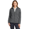 Eddie Bauer Women's Dark Grey Heather Sweater Fleece Full Zip