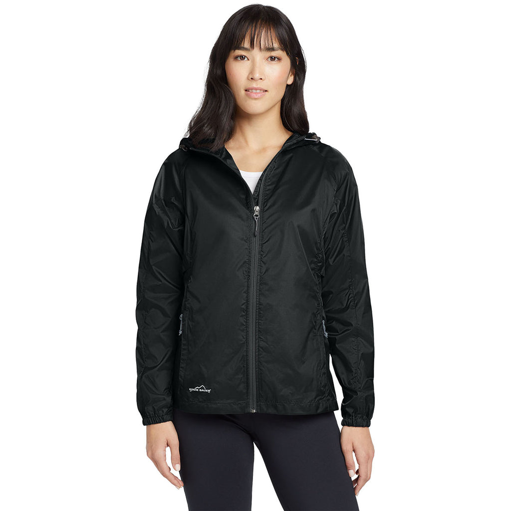 Eddie Bauer Women's Black Packable Wind Jacket