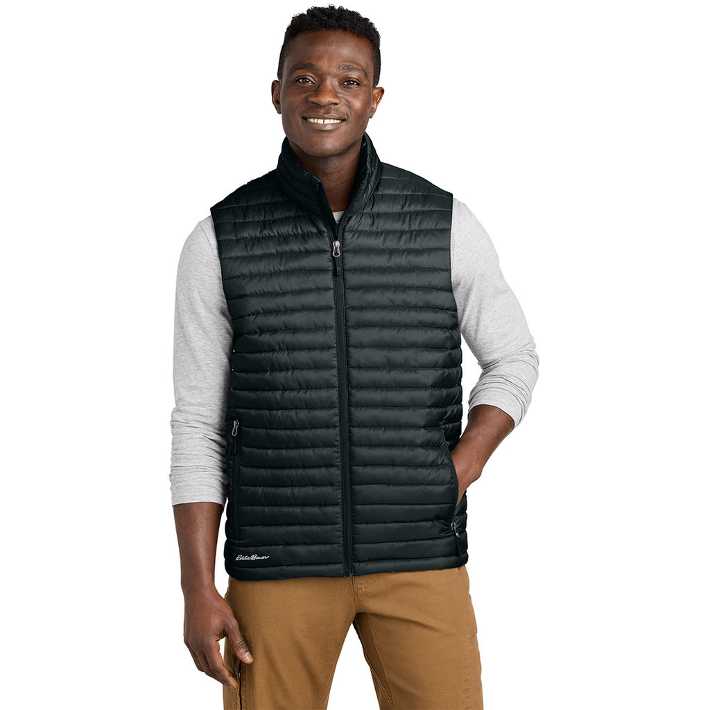 Eddie Bauer Men's Black Packable Quilted Vest