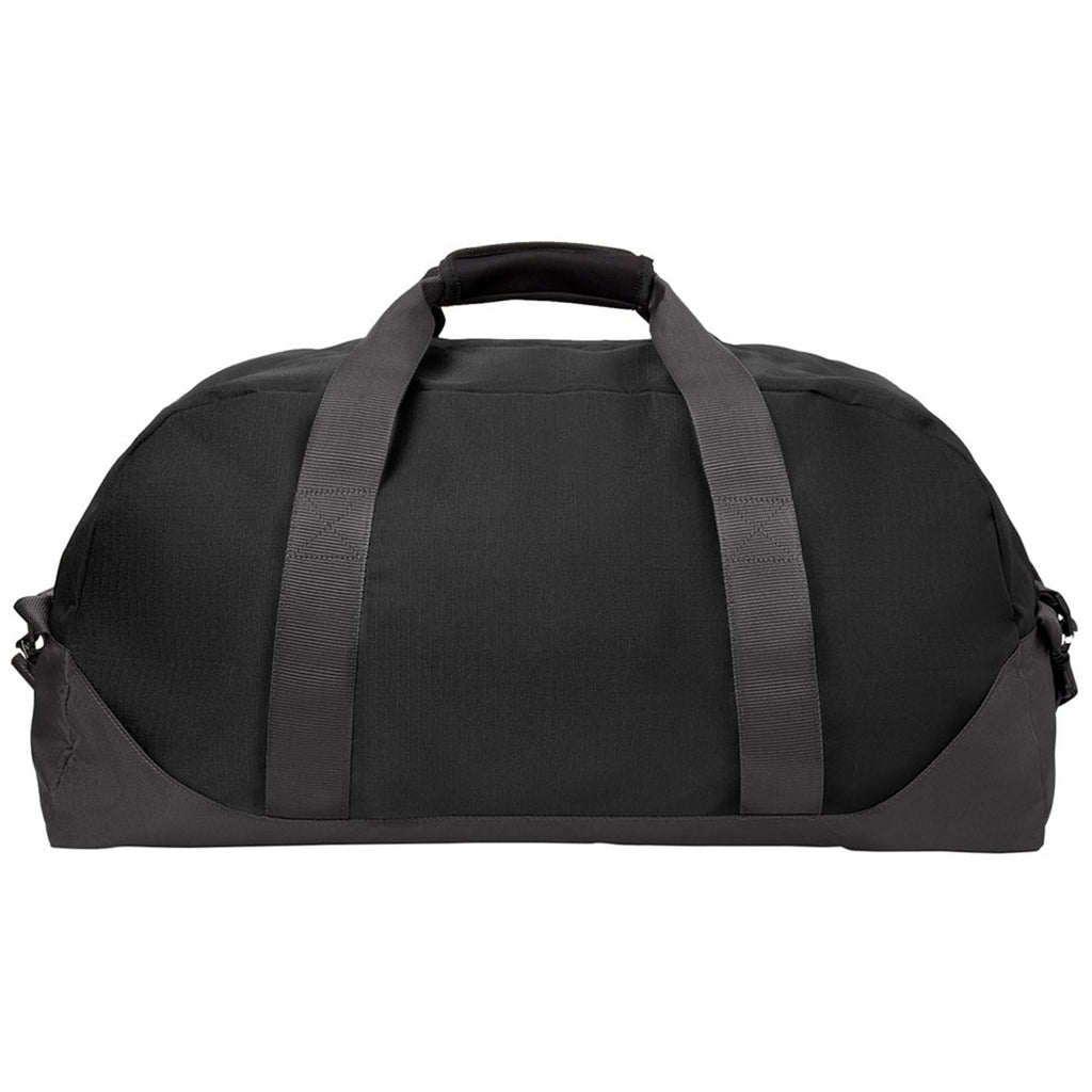 Eddie Bauer Black/Grey Steel Large Ripstop Duffel