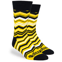 Pop Promos Yellow & Black Chevron Dress Socks