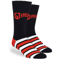 Pop Promos Red & Black Half Chevron Dress Socks