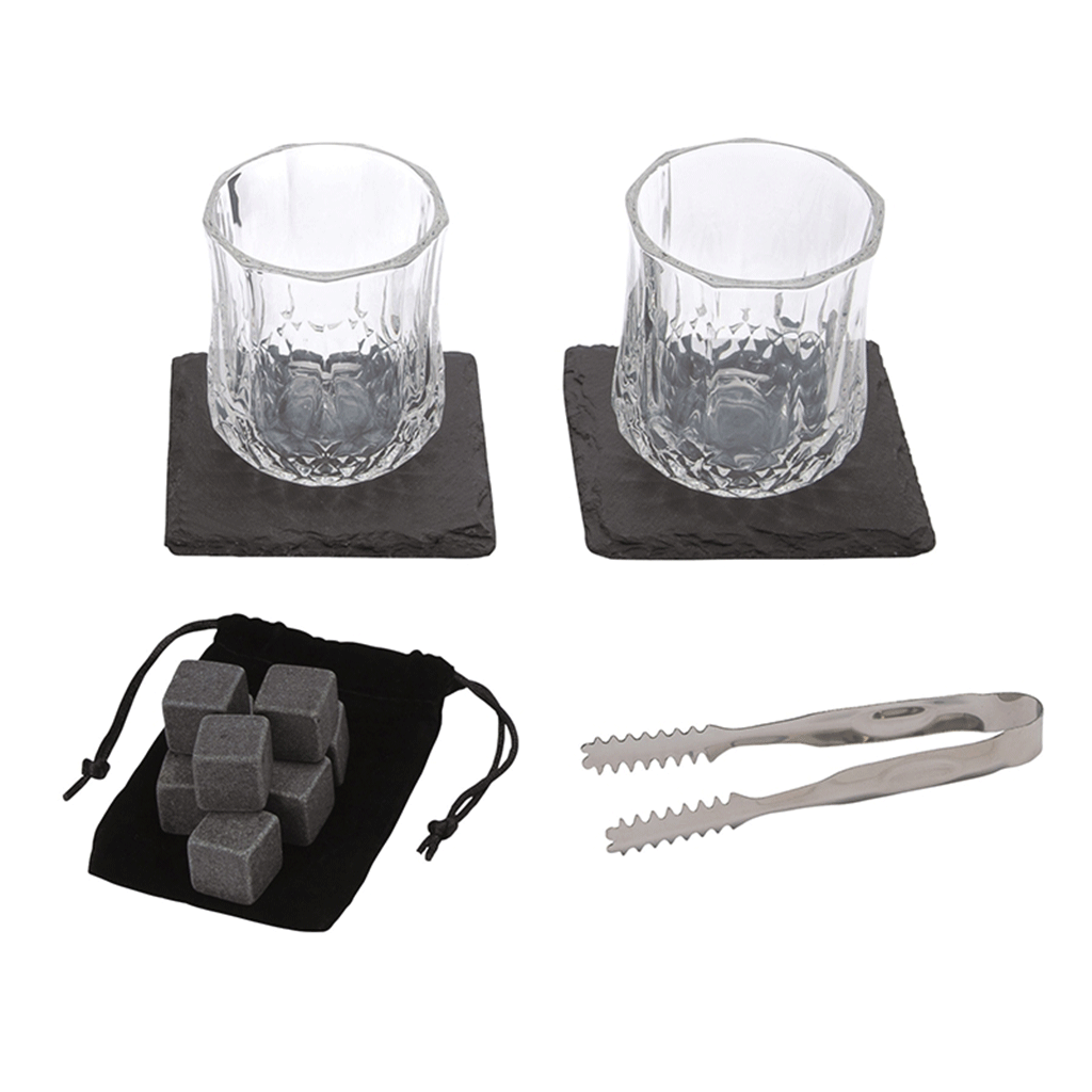 Logomark Downey Black 14-Piece Whiskey Set