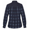 Stormtech Women's Navy Plaid Logan Thermal Long Sleeve Shirt