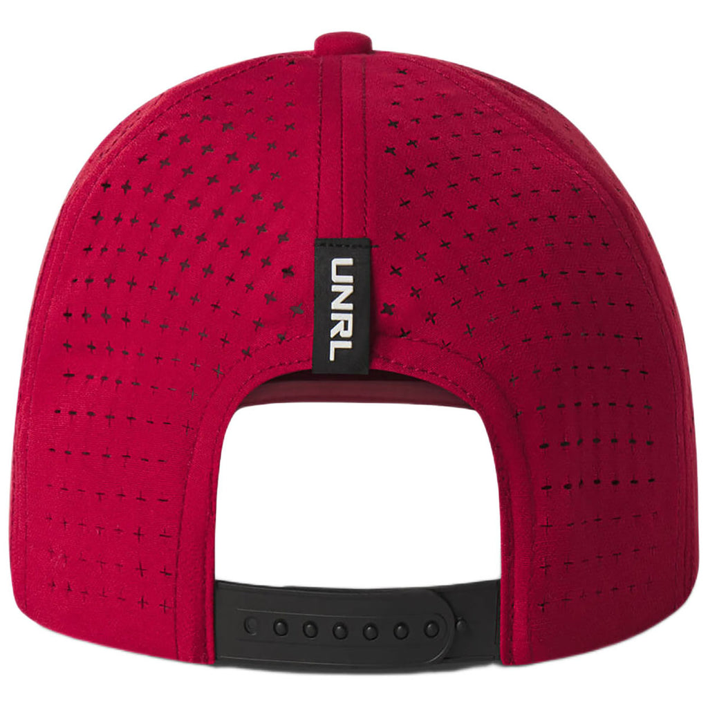 UNRL Carmine Red Golf Primary Snapback - Mid-Pro