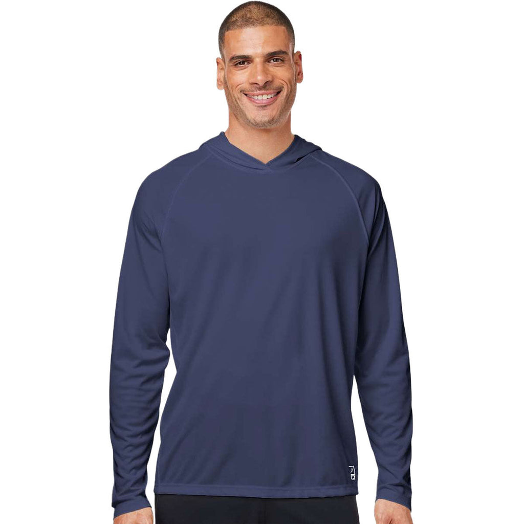 HUK Men's Naval Academy LoPro Pursuit Long Sleeve Hooded T-Shirt