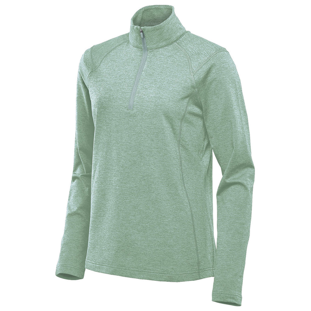 Stormtech Women's Ice Blue Heather Treeline Performance 1/4 Zip Pullover