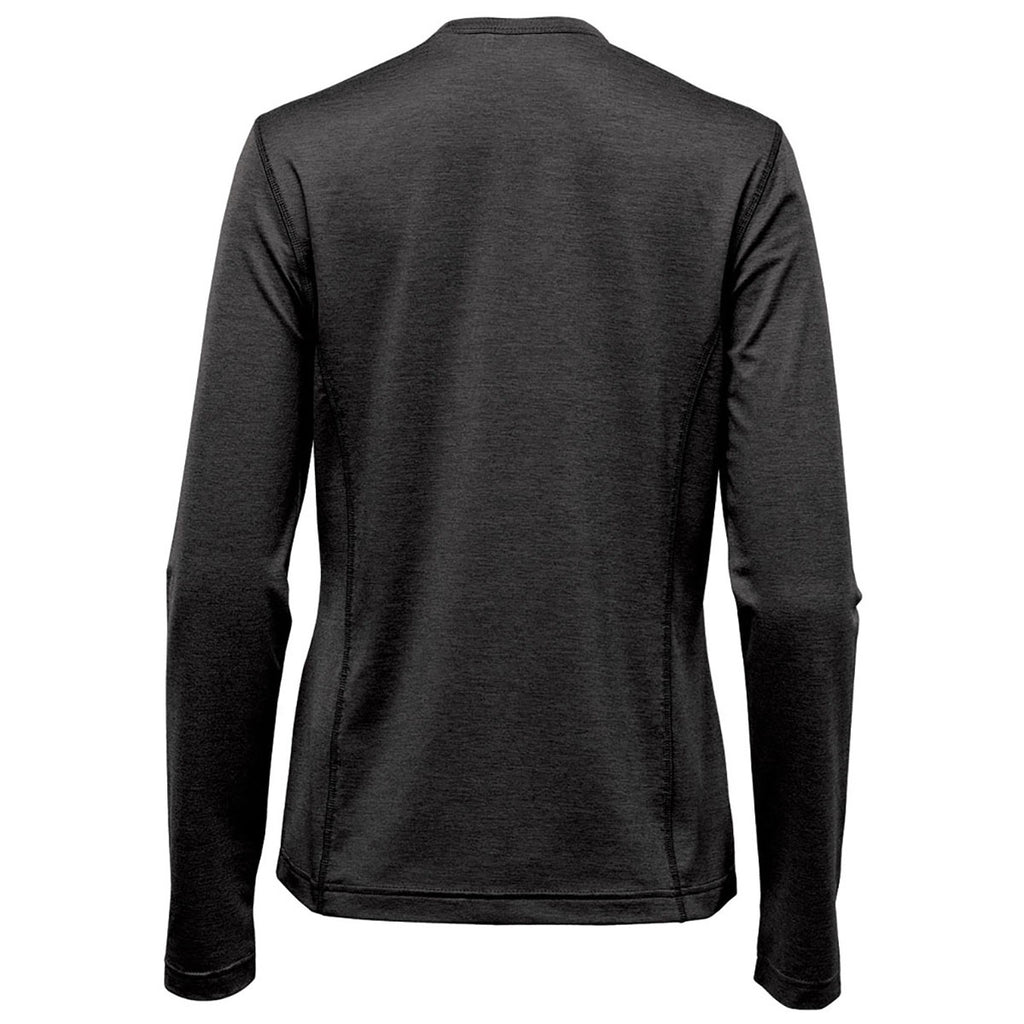 Stormtech Women's Charcoal Heather Milano Crew Neck Long Sleeve