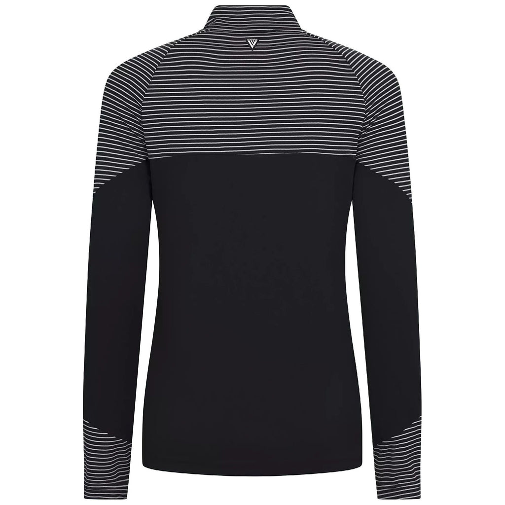 Levelwear Women's Black Classic Stripes Pullover