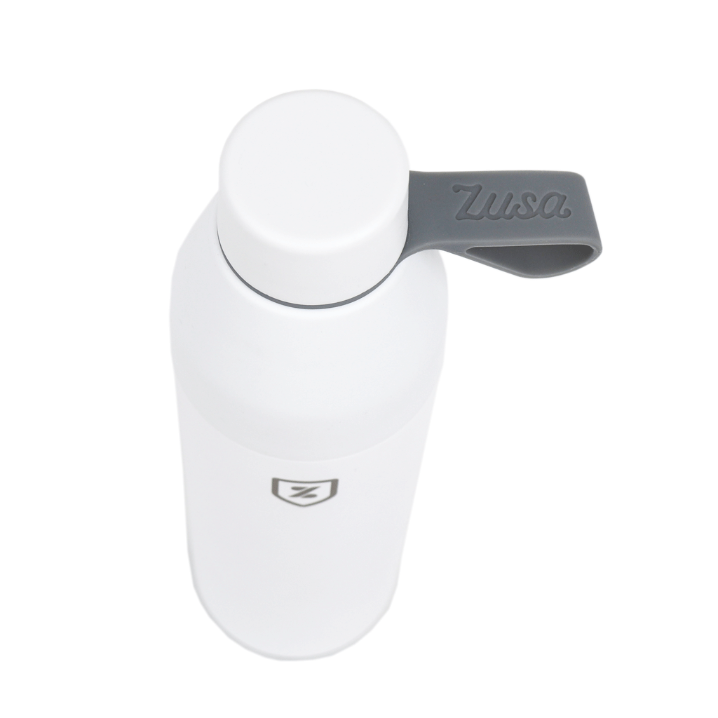 Zusa White Sidekick Water Bottle 20 oz