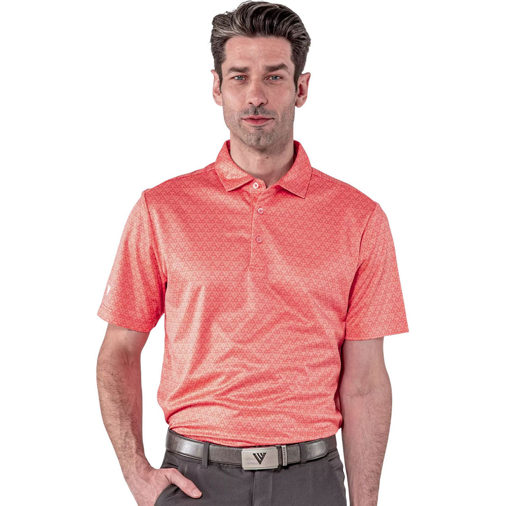 Levelwear Men's Shell Pink System Polo