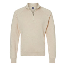 J. America Unisex Oatmeal Triblend Fleece Quarter-Zip