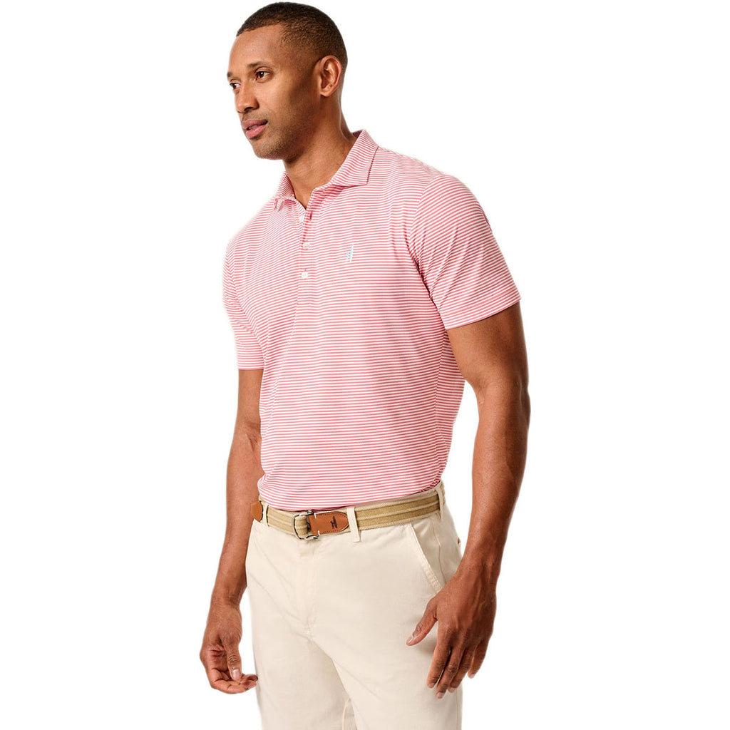 Johnnie-O Men's Azalea Dru Stripe Performance Mesh Polo