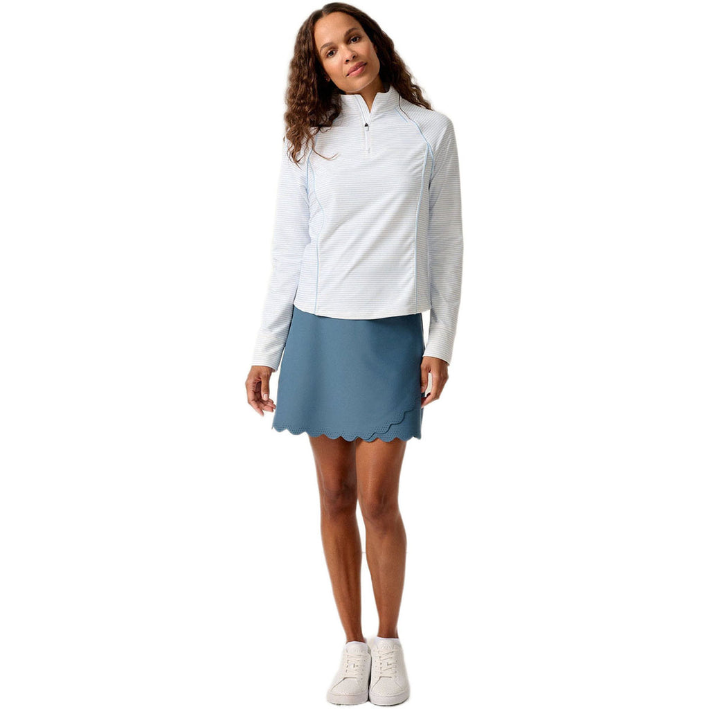 Johnnie-O Women's White Kona Jasmine Performance 1/4 Zip