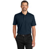Port Authority Men's Night Navy Plaited Pique Polo