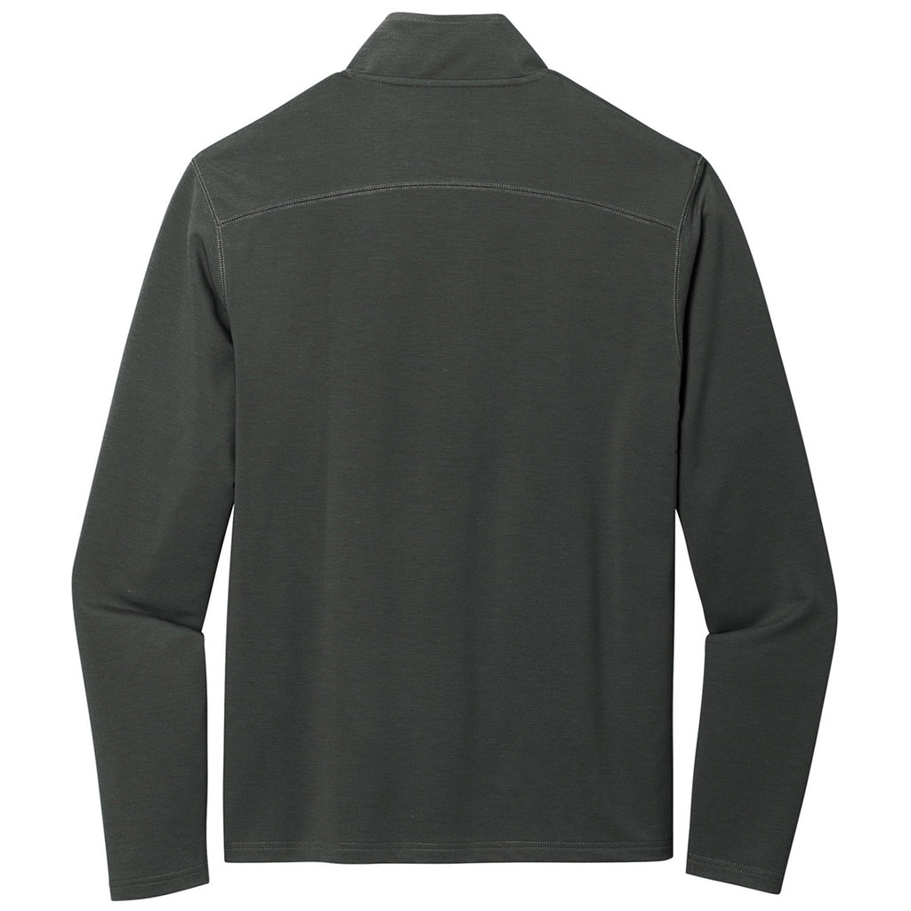 Port Authority Men's Charcoal Microterry 1/4-Zip Pullover