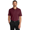 Port Authority Men's Club Burgundy Dry Zone Stain-Release Grid Polo