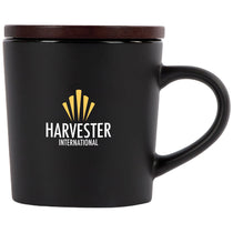 Logomark Black Copenhagen 16 oz. Ceramic Mug with Wood Lid