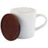 Logomark White Copenhagen 16 oz. Ceramic Mug with Wood Lid