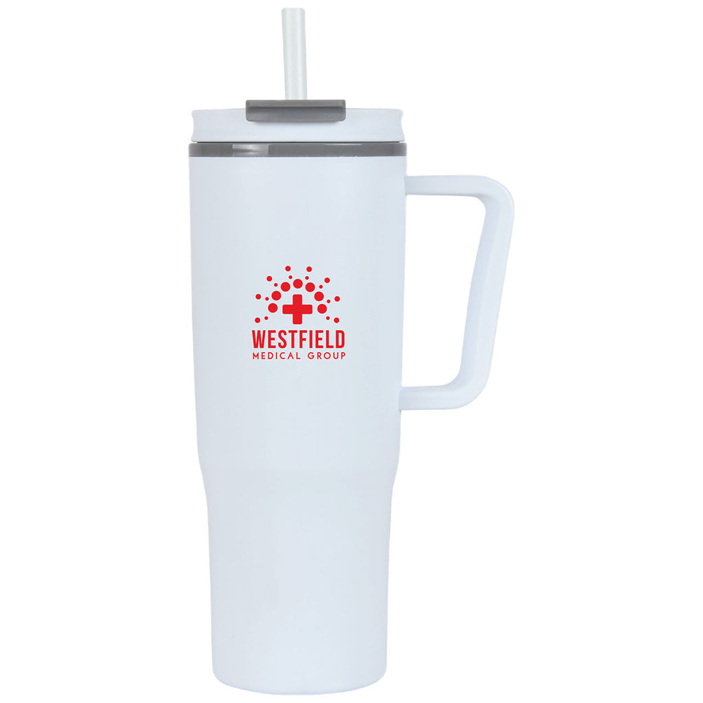 Logomark White Agnew 30 oz. Double Wall Polypropylene Mug