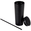 Logomark Black Bayard 24 oz. Double Wall Steel/PP Liner Straw Tumbler