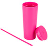 Logomark Pink Bayard 24 oz. Double Wall Steel/PP Liner Straw Tumbler