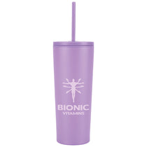 Logomark Purple Bayard 24 oz. Double Wall Steel/PP Liner Straw Tumbler