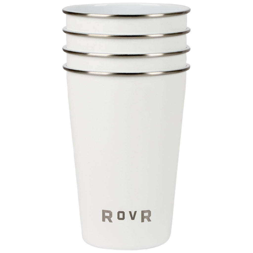 RovR White Pack of 4, 16 oz. Single Wall Beer Pints