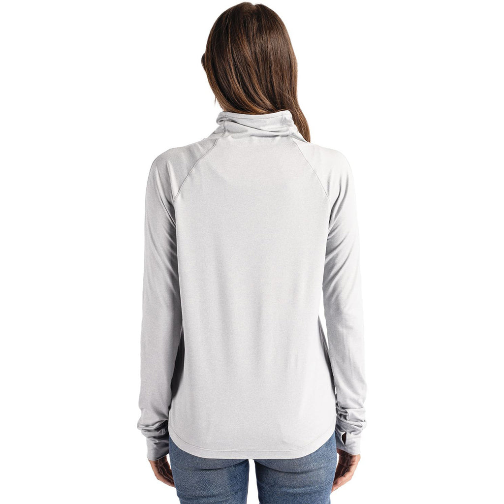 Cutter & Buck Women's Concrete Coastline Epic Comfort Eco Recycled Funnel Neck