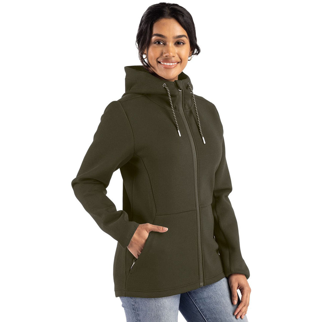 Cutter & Buck Women's Poplar Roam Epic Comfort Recycled Full Zip Hooded Jacket