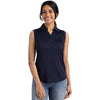 Cutter & Buck Women's Navy Blue Forge Eco Stretch Recycled Sleeveless Polo