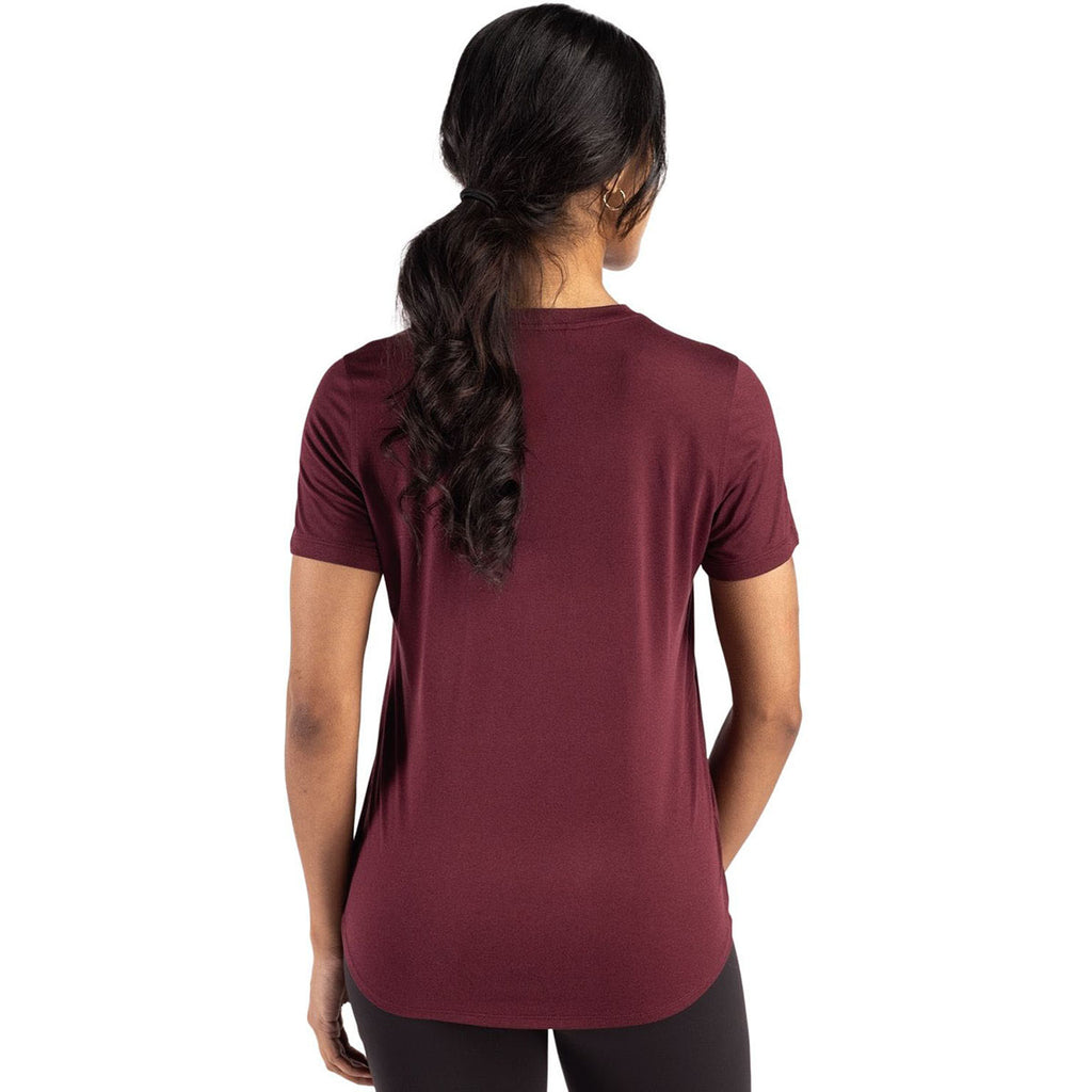 Cutter & Buck Women's Bordeaux Coastline Epic Comfort Recycled Short Sleeve Tee