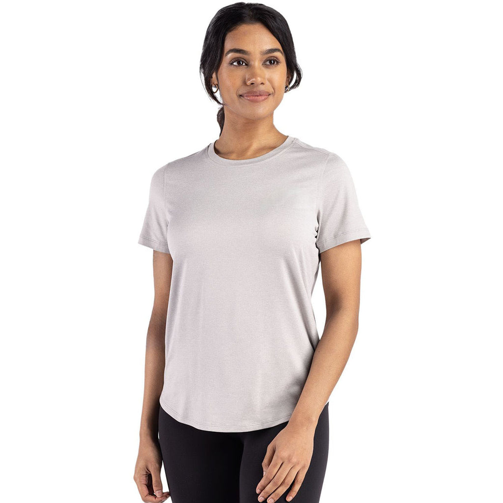 Cutter & Buck Women's Concrete Coastline Epic Comfort Recycled Short Sleeve Tee