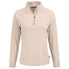 Cutter & Buck Women's Wheat Coastline Epic Comfort Recycled Quarter Zip