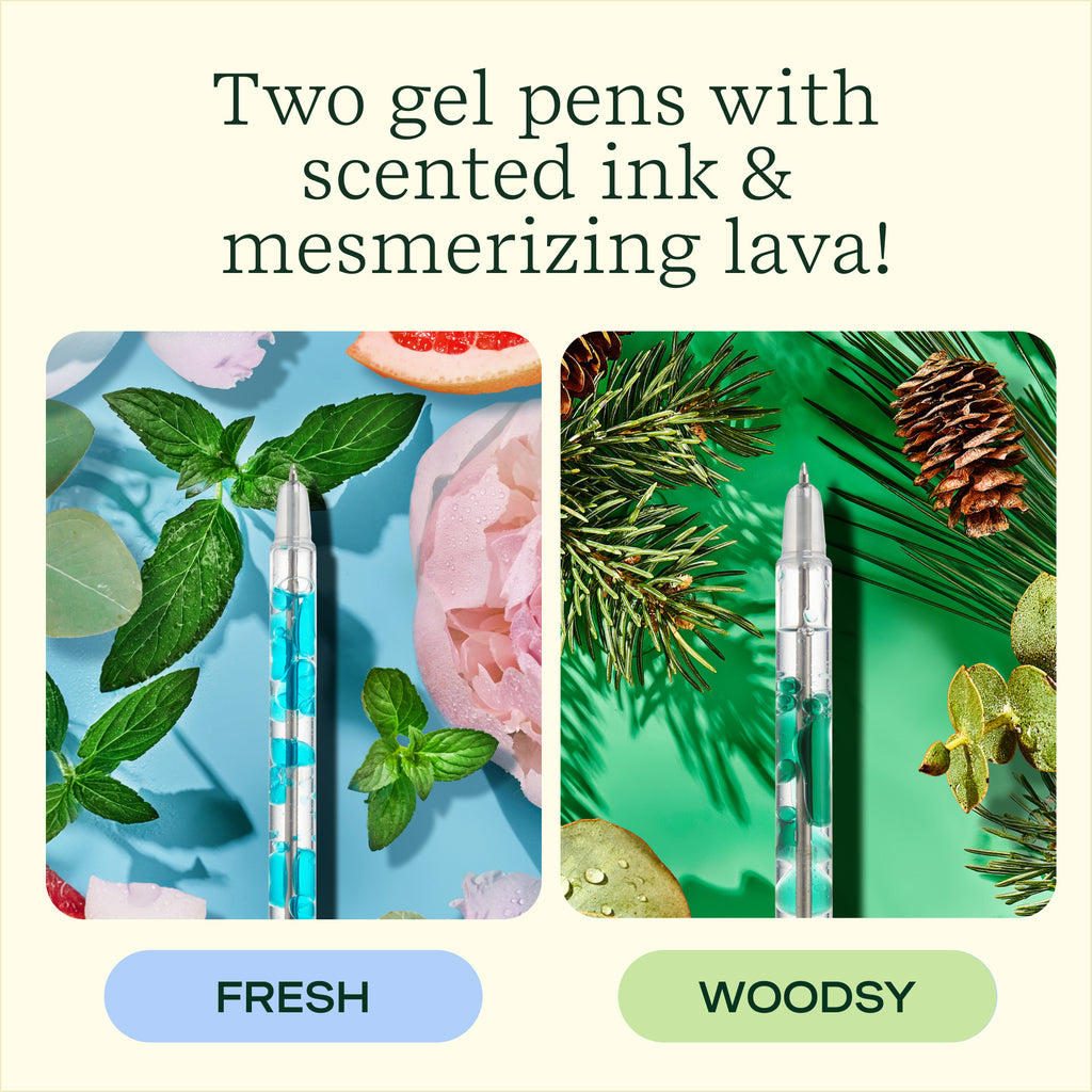 Lifelines Blue/Green Scented Lava Pen Set - 2-pack