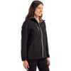 Clique Women's Black Telemark Eco Stretch Softshell Full Zip Hooded Jacket