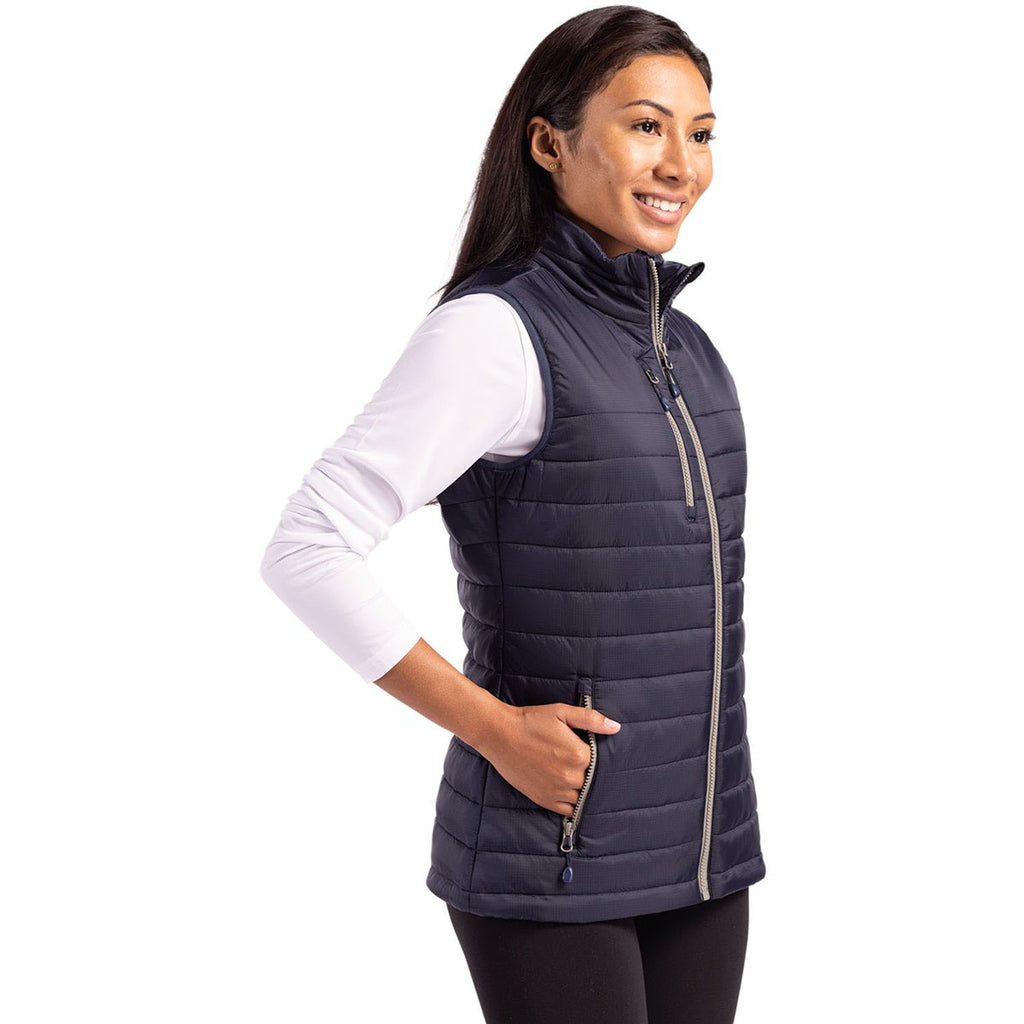 Clique Women's Dark Navy Valhalla Full Zip Puffer Vest