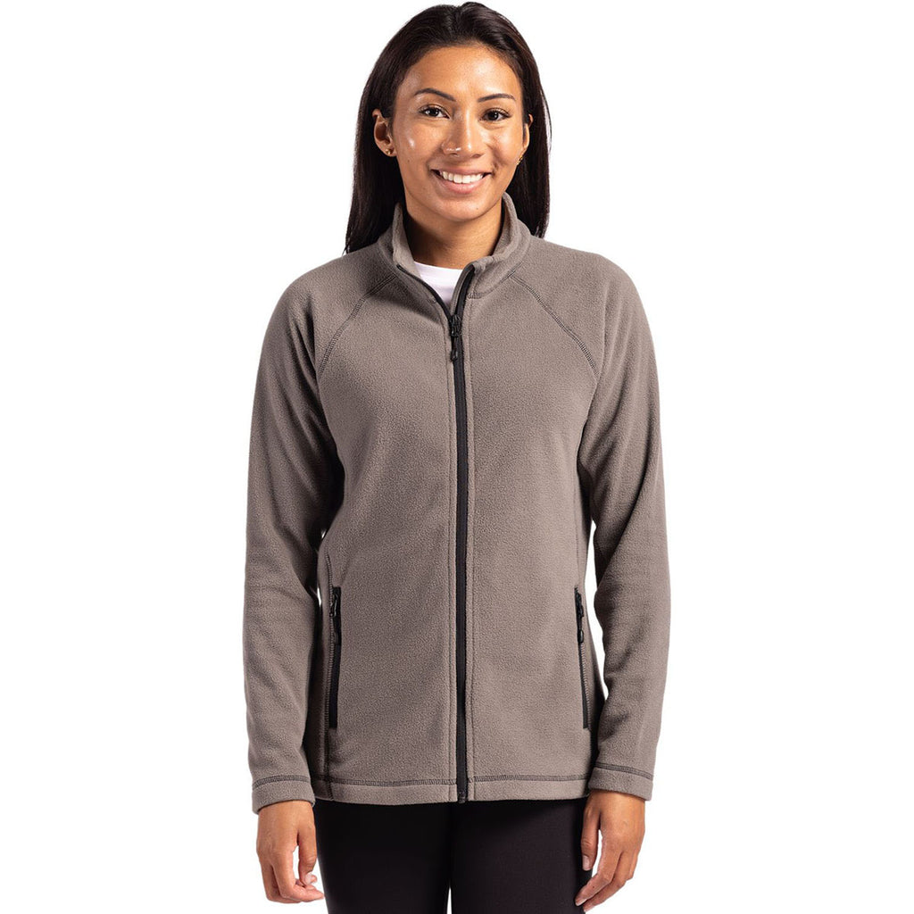 Clique Women's Pure Slate Powder Fleece Full Zip Jacket