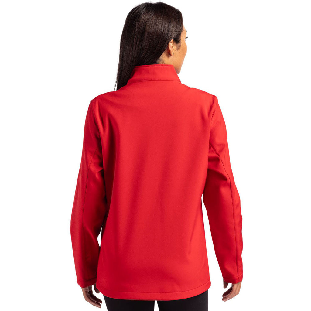 Clique Women's Red/Black Tempo Stretch Full Zip Softshell Jacket