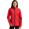 Clique Women's Red/Black Tempo Stretch Full Zip Softshell Jacket