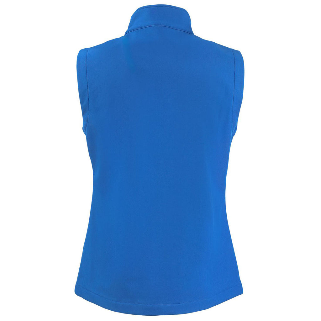 Clique Women's Royal Blue/Black Tempo Stretch Full Zip Softshell Vest