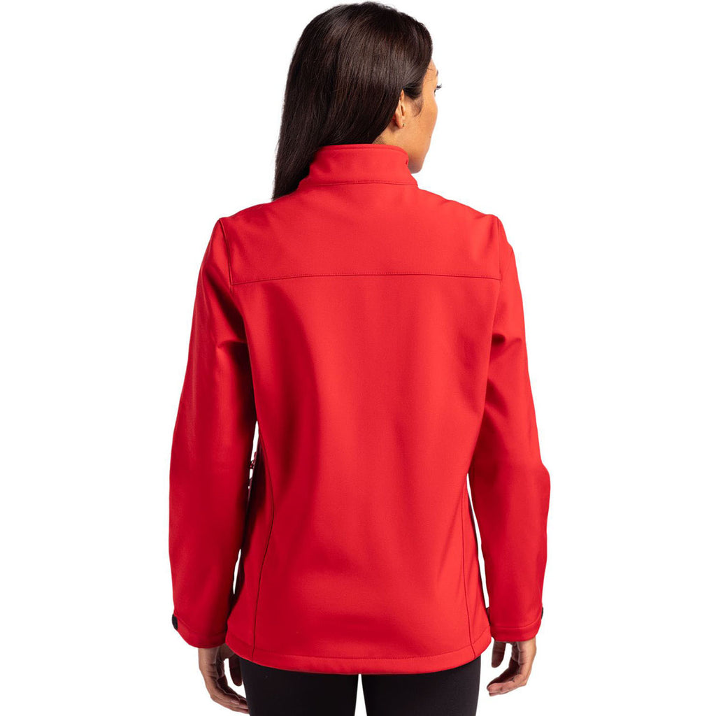 Clique Women's Red Tempest Waterproof Full Zip Softshell Jacket