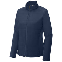 Sport-Tek Women's True Navy Teknical Hybrid Jacket