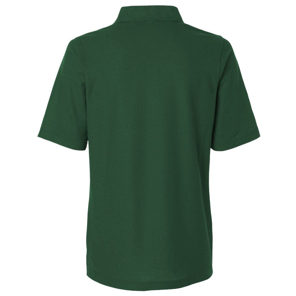 Harriton Women's Dark Green Maverick CVC Pique Polo